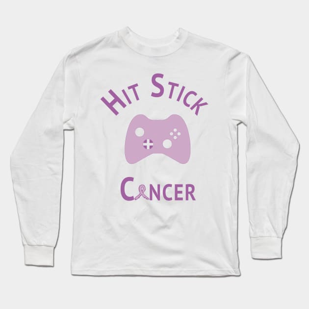 Hit Stick Testicular Cancer - Hand Drawn Long Sleeve T-Shirt by ohmyshirt